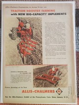Allis Chalmers Vintage Tractor Ad 1956 Traction Boost Farming - $15.90