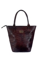 Brown leather tote bag for women purse large work shoulder bag handbag  - £98.20 GBP