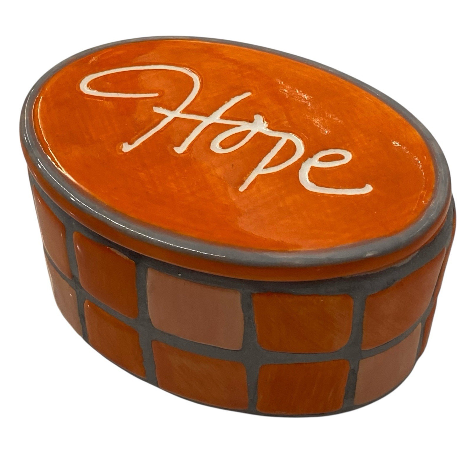 COYNE&#39;S &amp; CO Art From The Heart MARIANNE RICHMOND Orange HOPE Trinket Bo... - $4.95