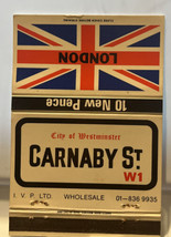 Carnaby Street Westminster Union Jack Flag Matchbook Cover - £5.53 GBP