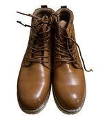 Steve Madden Mens Size 9 Boots P-Bowery Chukka Boots Cognac Brown Lace-u... - $28.27 CAD