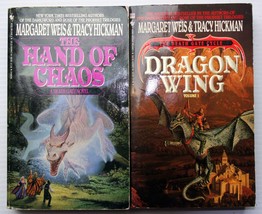 Lot 2 Weis &amp; H Ickman Death Gate Cycle 1, 5 Dragon Wing~Hand Of Chaos Vntg Mmpb - £6.70 GBP