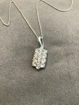 1Ct Moissanite Diamond Brilliant Cut Solitaire Pendant With Necklace Platinum Fn - £63.18 GBP