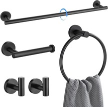 Lairuier Bathroom Hardware Set, 5-Piece 23.6 Inch Towel Bar Set, Matte Black - £34.58 GBP