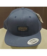 PENDLETON Logo Flat NAVY Gold Adjustable Snapback Brim Hat Trucker Baseb... - £10.28 GBP