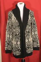 TELLURIDE CLOTHING CO Wool Nordic Fair Isle Cardigan Sweater L Shawl Col... - £27.63 GBP