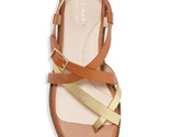 COLE HAAN  WILMA Brown/Gold Strappy Leather Women&#39;s Flat Sandals 7 B NEW - $39.56