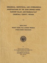 Geological Geophysical Hydrological Investigations, Sand Springs Range...Nevada - £18.68 GBP