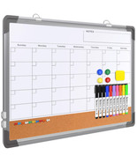 Monthly Calendar Whiteboard Dry Erase Cork Board Combination for Wall, - $2,736.22 MXN