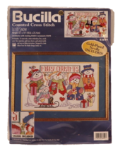 Bucilla Counted Cross Stitch Let It Snow Merry Christmas Gold Needle NEW 83699 - £11.58 GBP