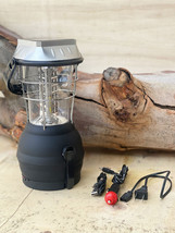 Solar Rechargeable LED Lantern Camping Power Bank Emergency Phone USB Charger - £20.97 GBP