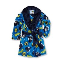 Batman Justice League Super-Soft Fleece Belted Bath Robe Toddler&#39;s Sz. 3T 4T - £26.08 GBP