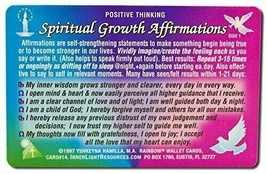 Inner Light Resources Original Wallet Cards Spiritual Growth Affirm - £6.08 GBP