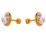 Crew back stud earrings trendy stainless steel jewelry geometric 18 k plated charm thumb155 crop