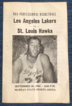 Sept. 30 1964 Los Angeles Lakers Hawks Elgin Baylor Kentucky Basketball Program - £68.44 GBP