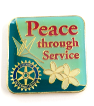 Rotary International Peace Through Service 2012-13 Theme Pin Fraternal Flower - £9.76 GBP