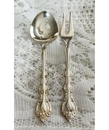 2 Vintage 1971 International Silver Plate Fork &amp; Slotted Spoon Interlude... - $282.25 MXN