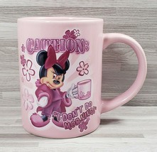 Disney Jerry Leigh Minnie Mouse Caution: &quot;I Don&#39;t Do Mornings&quot; 12 oz. Mu... - $16.17