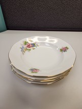 Set Of 4 Vintage JRJS CLUJ White Floral Gold Trim Salad Bowls (2 Available) - £11.01 GBP