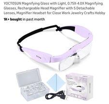 Magnifying Glass with Light, 0.75X-4.0X Magnifying Glasses, Rechargeable... - $39.48