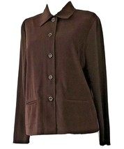 Notations Jacket Cardigan Button-up Brown Womens Petite  size M - $20.00