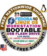 LINUX FEDORA 40 WORKSTATION BOOTABLE USB DRIVE |  64-BIT, Live Mode | MA... - $10.84