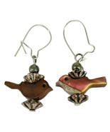 Vintage Fetish Bird Hook Earrings Southwestern Sterling Silver Drop Dangle - $32.46 CAD