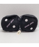 Elton John Fuzzy Dice Black &amp; White - New With Tag 4&quot; Hard To Find! - $92.75 CAD