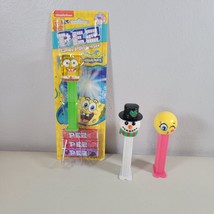 Pez Dispenser Lot Snowman Spongebob and Winking Heart Spongbob is Sealed - $9.98