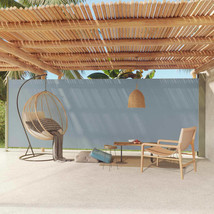 Side Awning Grey Polyester with PU coating 78.7 in x 236.2 in - $2,749.81 MXN