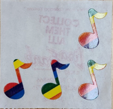 Lisa Frank Multicolor Rainbow Music Notes Stickers 341362 RETRO 1982 Vin... - $21.94