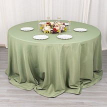 Eucalyptus Green 132&quot;&quot; Premium Round Polyester Tablecloth Wedding Party Tabletop - £27.41 GBP