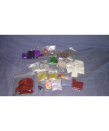 Foil Red Heart Confetti + Colorful Glitter Bags Craft mix lot 1lb New - £7.66 GBP