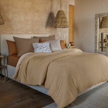 ARABIA BEIGE COLOR DECORATIVE REVERSIBLE DUVET COVER SUPER SOFT  1 PC KI... - $69.29