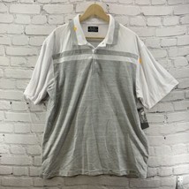 Ben Hogan Polo Shirt Mens Sz Xl White Gray Flaw Nwt - £9.44 GBP