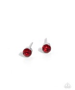 Paparazzi Logical Light - Red - Rhinestone -❤️ Stud Earrings ❤️ - €3,41 EUR