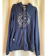 Converse All Star Full Zip Hoodie Y2K Embroidered Gray Adult Large 24.5x... - $24.75