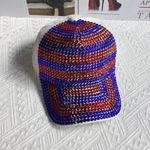 Color Full Diamond Sunblock Baseball Cap Female Light Luxury Rhinestone Performa - $15.92