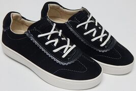 Spenco Camden Sz 6 W WIDE EU 36 Women&#39;s Suede Shoes Scalloped Trim Sneak... - $62.76 CAD