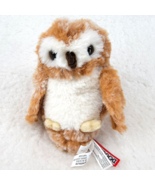 Douglas Cuddle Toys Lil&#39; Baby Owl Brown Cream 6&quot; Bird Stuffed Animal 4439 - £7.38 GBP