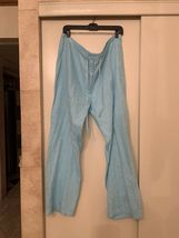 J.M.P. Women&#39;s Pants 100% Linen Baby Blue 3X Fits more like 1X or 2X 94822 - £16.59 GBP
