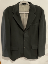 J. CREW Wool/Cashmere Blazer Suit Jacket-Black VINTAGE 3 Button Mens 38R... - £34.13 GBP