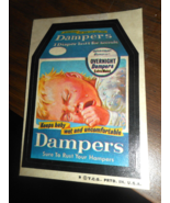 Wacky Packages Dampers Sticker Series 4 Tan Back 1973 - £7.79 GBP
