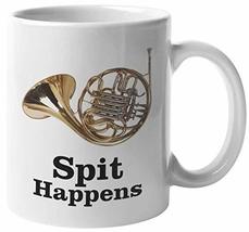 Make Your Mark Design Spit Happens. Cute French Horn Coffee &amp; Tea Mug For Marchi - £16.22 GBP+