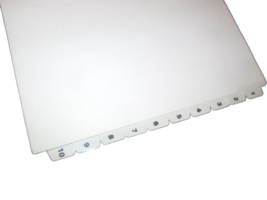 white notebook INDEX DIVIDERS black print 1-10  tabs PRICE EACH SET (office - $3.50