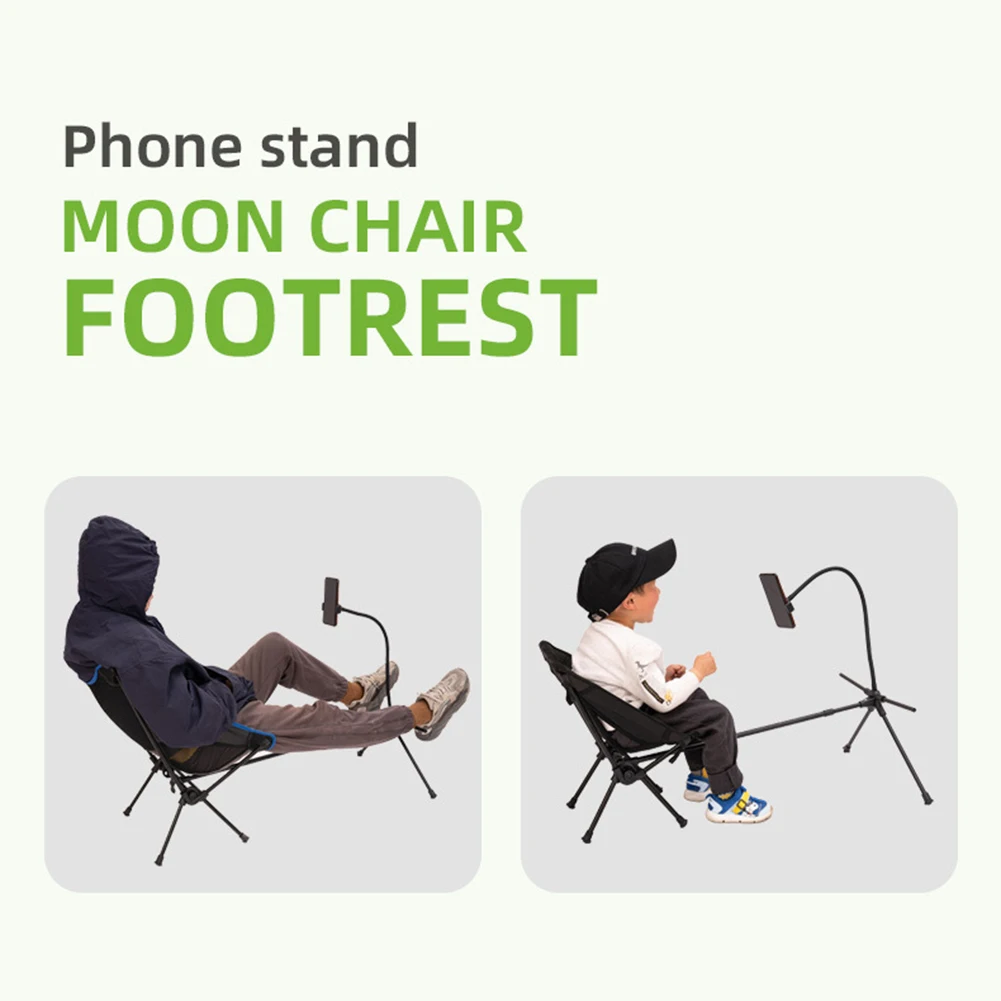 Camping Chair With Portable Folding Chair Outdoor Recliner With Phone Holder - £13.96 GBP+