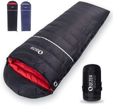 Qezer 600 Fill Power Down Sleeping Bag For Adults 10°F 17°F 26°F, And Hiking. - £124.22 GBP