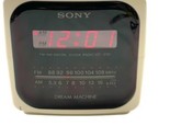 Sony Dream Machine Clock Radio Alarm AM/FM Cube Model ICF-C121 Red LED T... - $26.99
