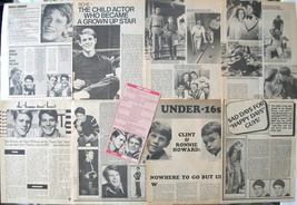 RON HOWARD ~ Ten (10) B&amp;W Vintage ARTICLES, Anson Williams, from 1968, 1974-1976 - £5.23 GBP