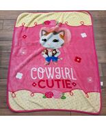 Disney Junior Sheriff Callie&#39;s Wild West Plush Blanket Throw cat Cowgirl... - $901.73 MXN